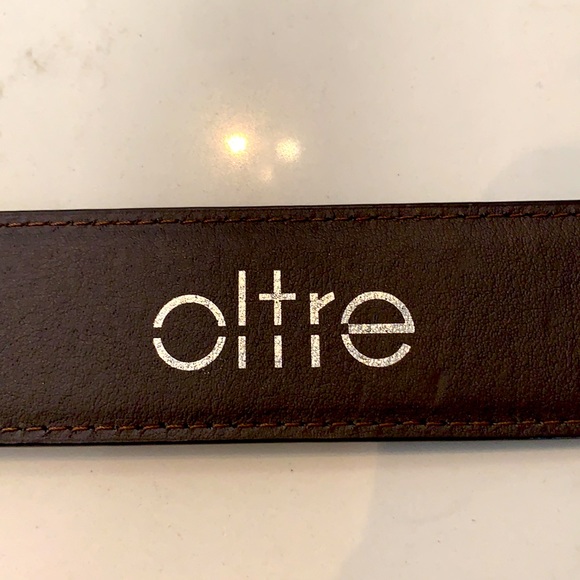 Oltre Designer leather belt with gold buckle NWOT - Picture 5 of 9